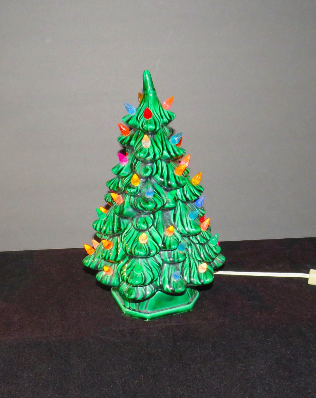 1970's Atlantic Mold One Piece Ceramic Christmas Tree 12 Etsy