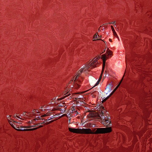 Val shops St Lambert Bird of Paradise Crystal Statue Belgium