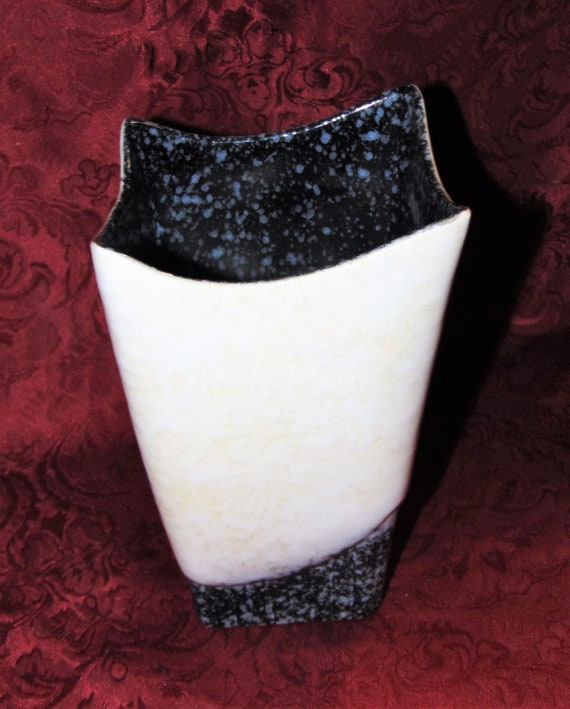 ブラック&ホワイト　花瓶　ミッドセンチュリー ミッドセンチュリー スタンフォード セブリング オハイオ 原子時代