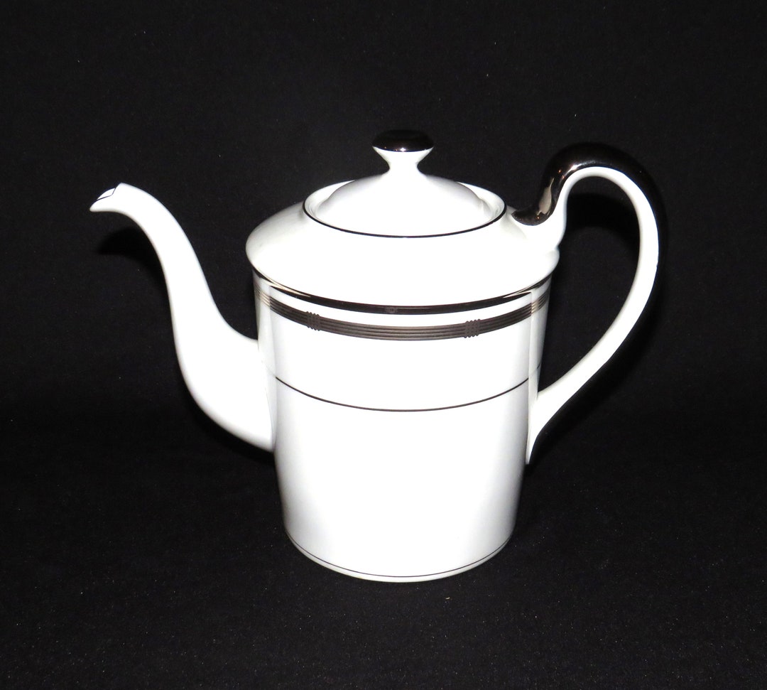 Christian Dior Porcelain Coffee / Tea Pot in the Gaudron Platinum