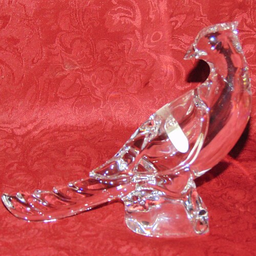 Val shops St Lambert Bird of Paradise Crystal Statue Belgium