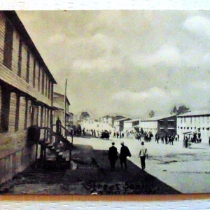 WWI Postkarte RPPC Street Scene Camp Lee, VA in ausgezeichnetem Zustand