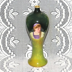Royal Bonn Portrait Vase: 1890s Hand-Painted Fine Porcelain