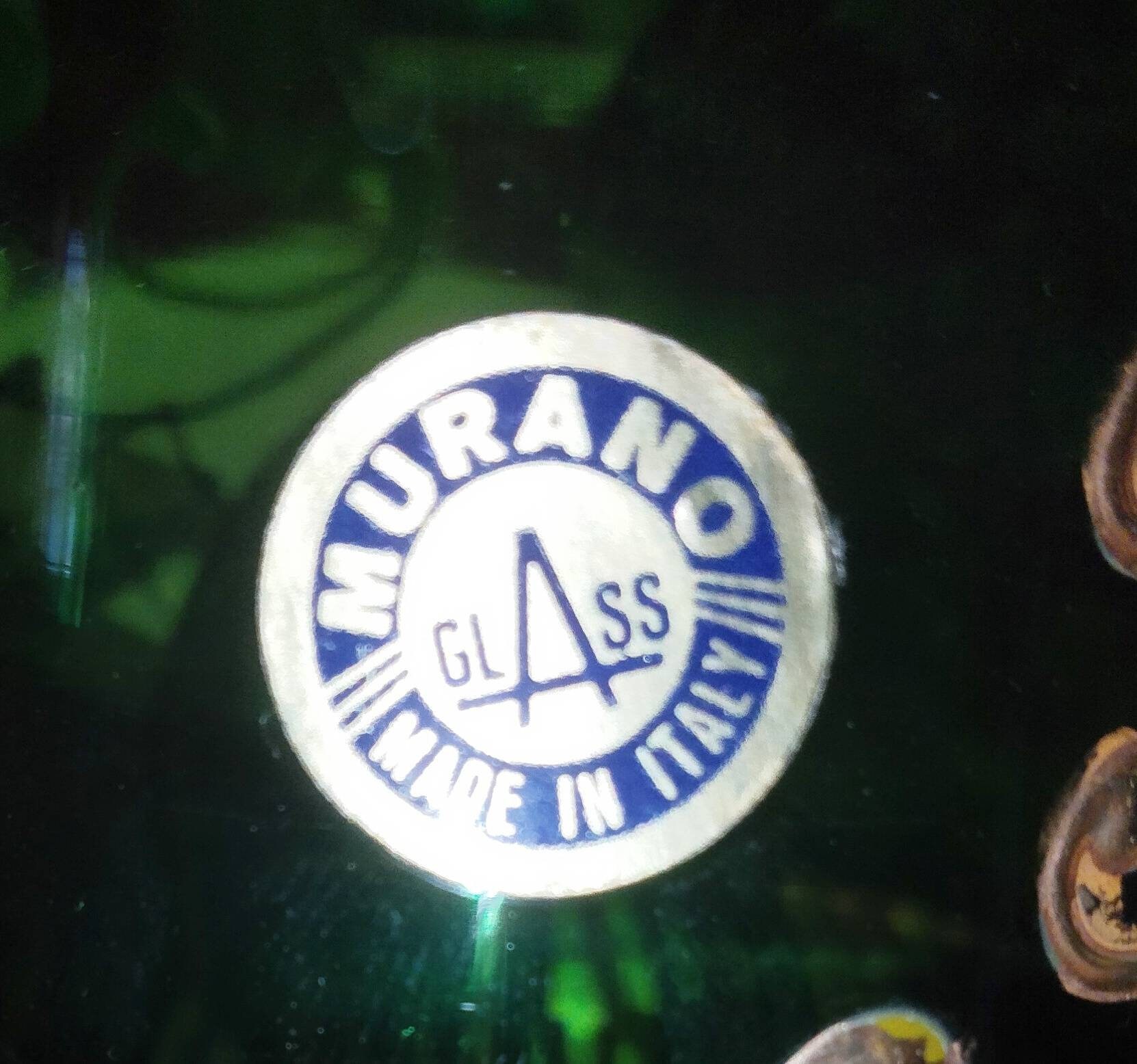 ムラーノ エメラルドガラスとゴールドの大型ハンドル付きピッチャーと