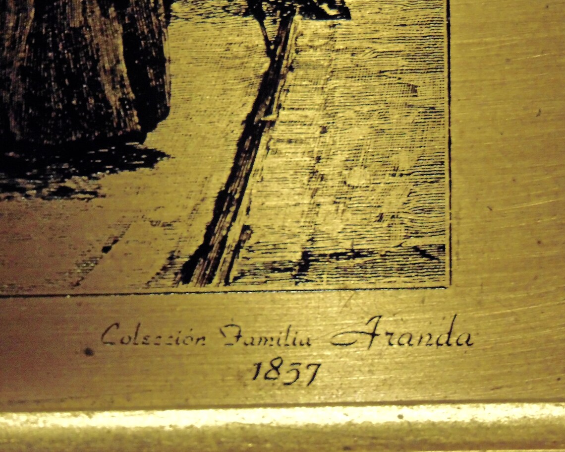 Etching on Bronze Collection of the Family Aranda 1857 Etsy
