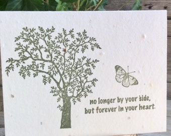 Plantable Pet Sympathy Card. Dog/Cat/Furry Companion Condolence Card. Seed Paper. Plant in memory of your Loved One. Pet Loss Card.