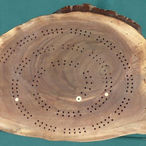 Cribbage tablero/de la pared arte - nogal de 2 jugadores