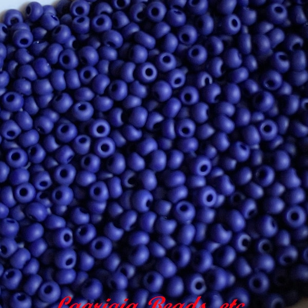 Czech Preciosa 11/0 Navy Blue Matte Opaque seed beads, 10 grams *Wholesale*
