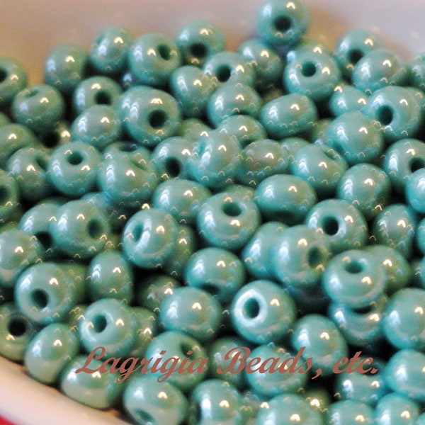 Czech Preciosa 6/0 Luster Turquoise seed beads 10 grams *Wholesale*