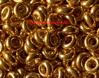 TOHO 8/0 Demi Round PF Gold galvanisiert, 5 Gramm *Großhandel*