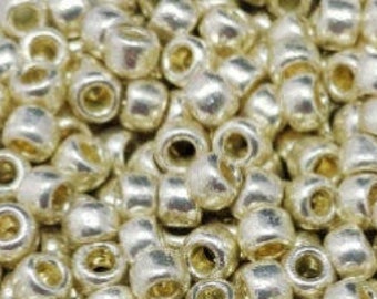TOHO 11/0 Permanent Finish Verzinktes Aluminium rund, 10 gramm *Großhandel*