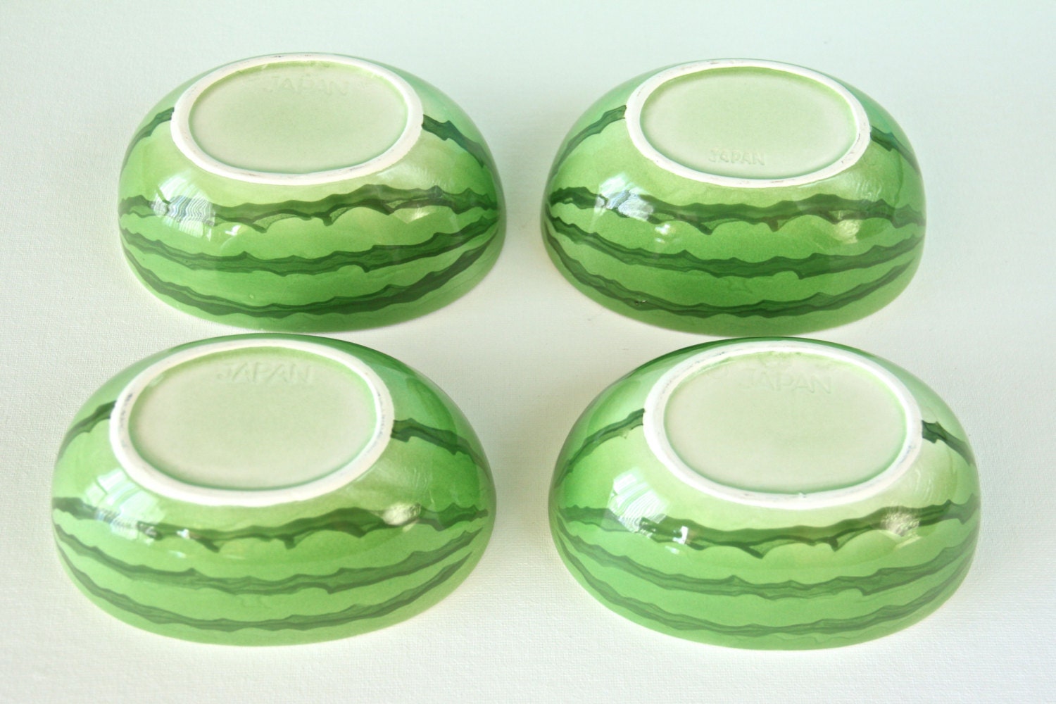 Vintage Watermelon Small Serving Bowls Ceramic Set of 4 Etsy