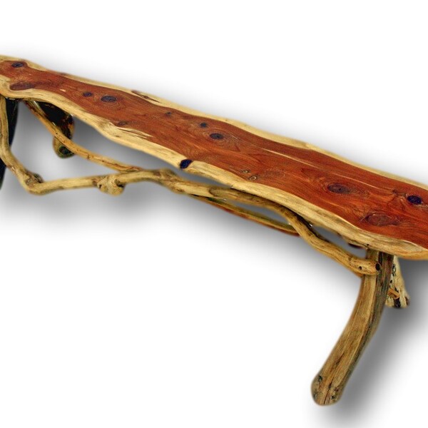 Rustic Furniture, Reclaimed Wood Table, Rustic Table, Rustic Bench Cedar Furniture, Cabin Furniture, Log Furniture, Unique Furniture