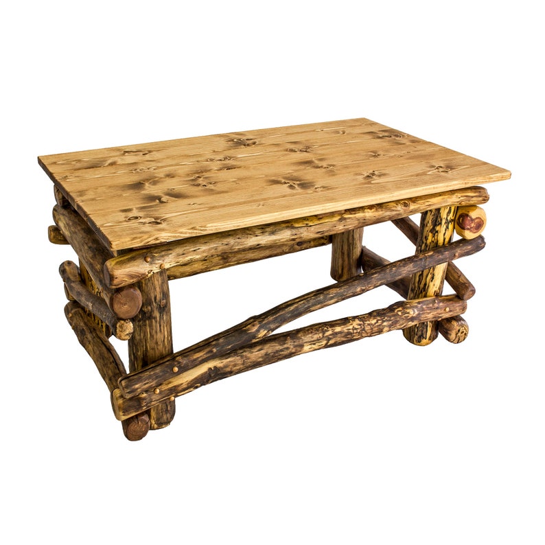 Rustic Coffee Table / Log Furniture / Cabin Furniture / Rustic Etsy