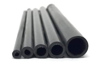Carbon Fiber Pultruded Hollow Tube- BLACK- Various Sizes