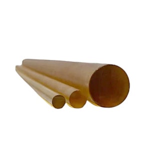 Ultem Solid Round Rod- AMBER- Various Sizes