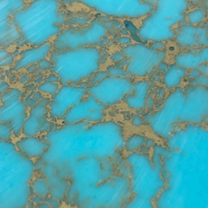 TruStone- Turquoise with Gold Matrix - 1.5&quot; x 6&quot;- 1 Piece