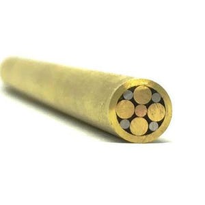 Mosaic Knife Handle Pin- 1/4" x 6" Brass Stainless Copper- 1 pin- MP4