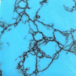 TruStone- Turquoise with Black Matrix - 1.5" x 6" - 1 Piece