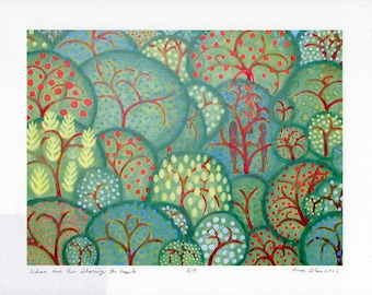 Adam and Eve Sharing the Apple First Edition Print