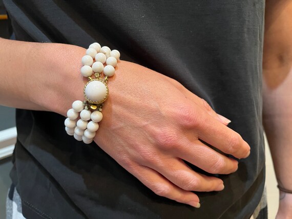 Faux Pearl Vintage Bracelet, Bridal Jewelry, Wedd… - image 4
