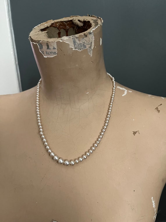 Antique Faux Pearl Necklace, Prestige Jewelry, Hei