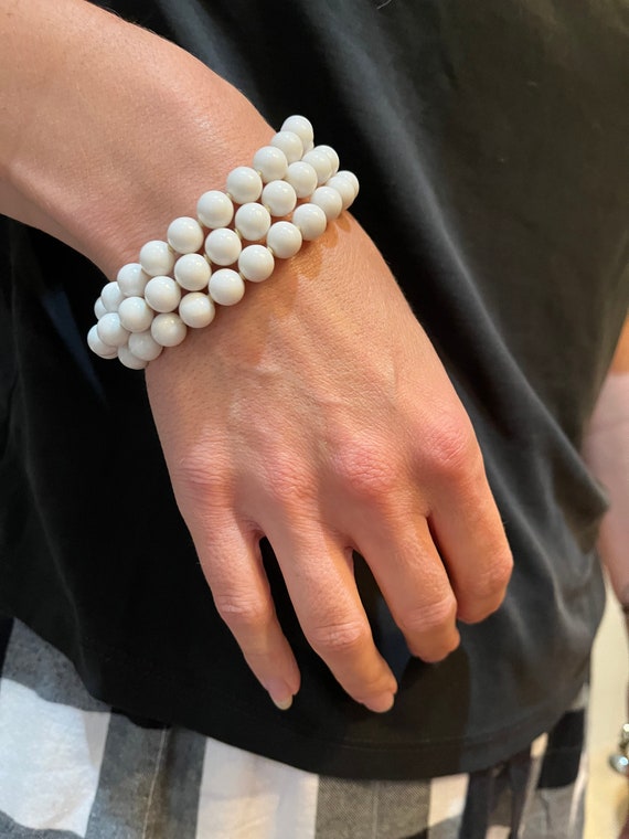 Faux Pearl Vintage Bracelet, Bridal Jewelry, Wedd… - image 6