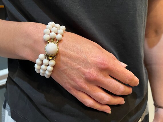 Faux Pearl Vintage Bracelet, Bridal Jewelry, Wedd… - image 5