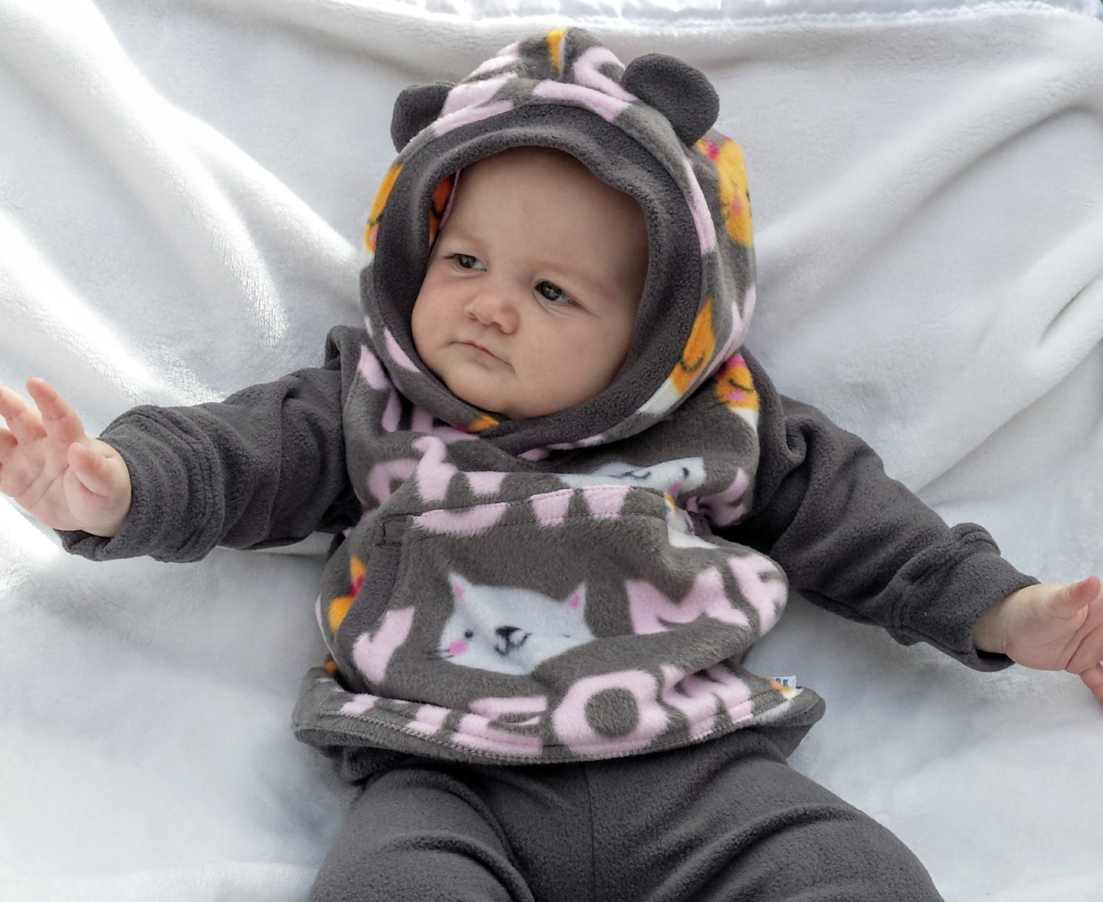 Baby Girl Fleece Hoodie Set Infant Girl Winter Clothes Baby Etsy