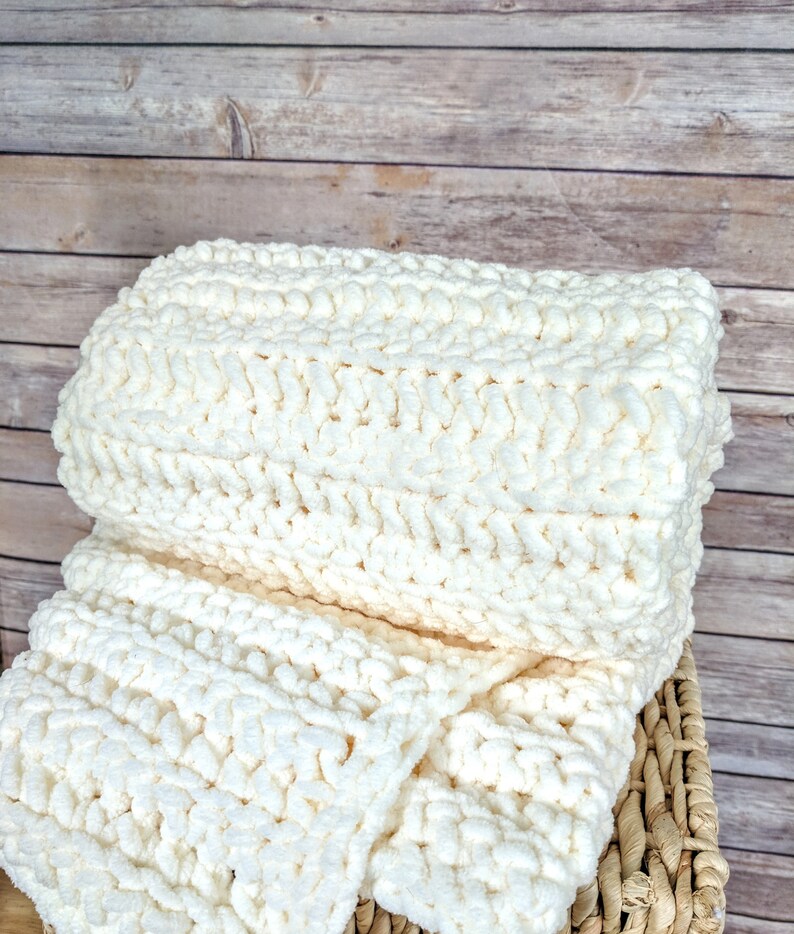 Baby Velour Crochet Blanket Setinfant Knitted Blanket Etsy