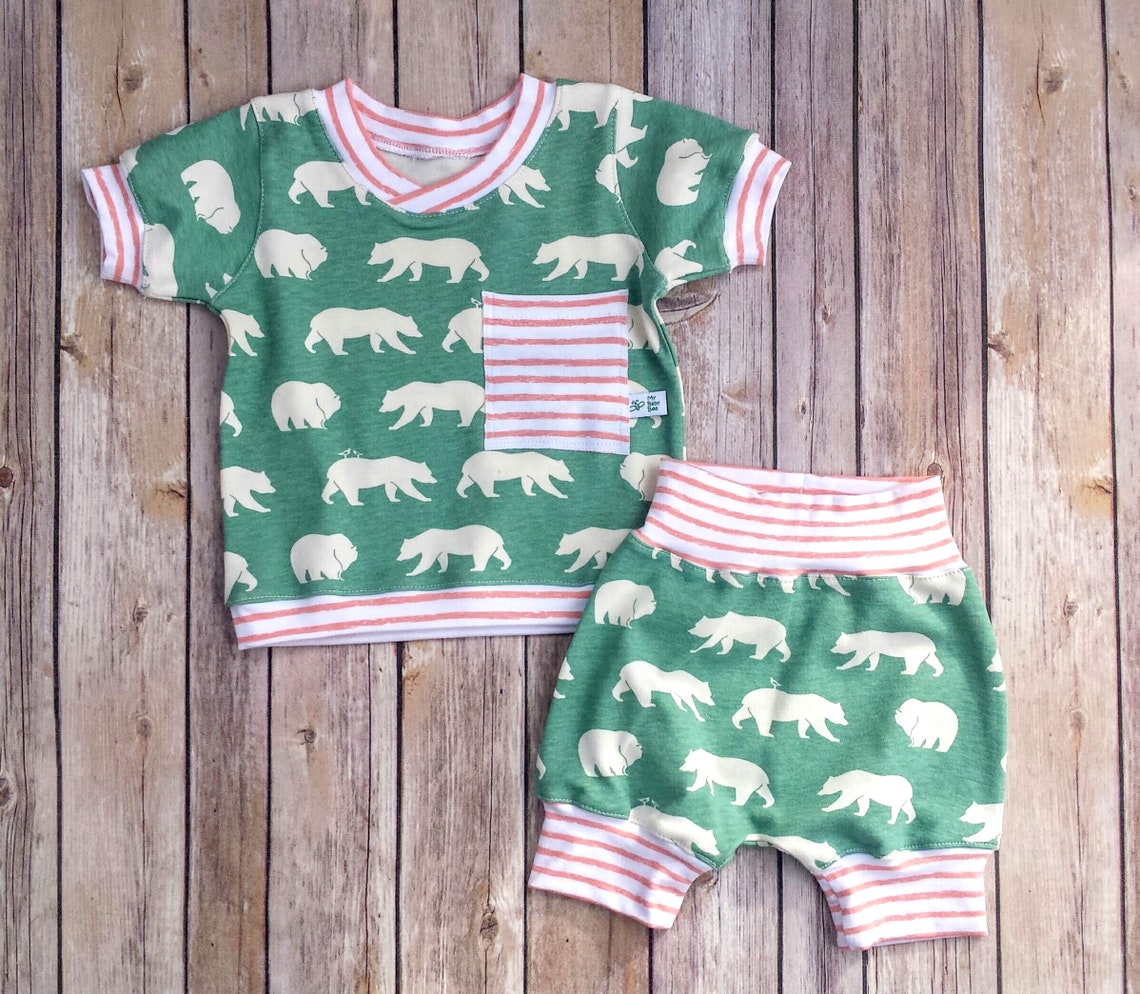 Baby Boy ORGANIC Cotton Set Infant Boy Organic Outfitbaby Etsy