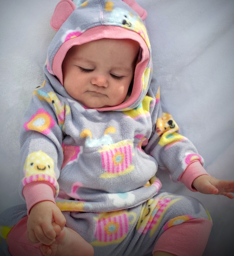 Infant Girl Winter Clothes,Baby Girl Micro Fleece Sweat Suit,Infant Girl Hoodie Set Baby Girl Winter Set Baby Girl Harem Pant Set