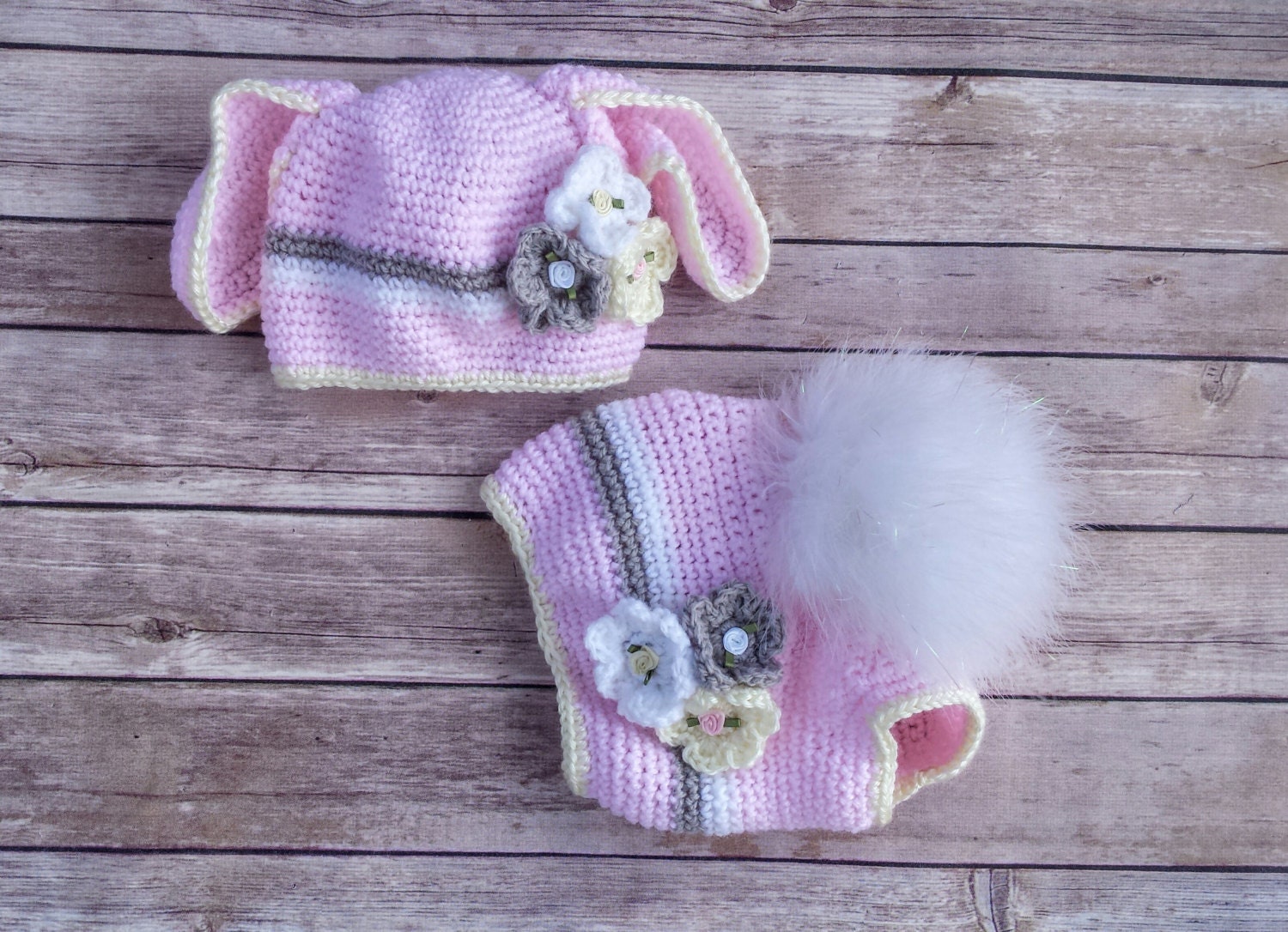 Baby Girl Easter Bunny Crochet Set Infant Girl Easter Bunny - Etsy