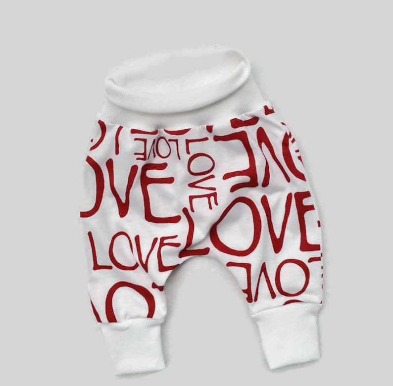 Baby Cotton Beanie Set Baby Cotton LOVE Print Set Baby Cotton Harem Pants Baby Cotton Clothes Baby Cotton Outfit Baby Gift