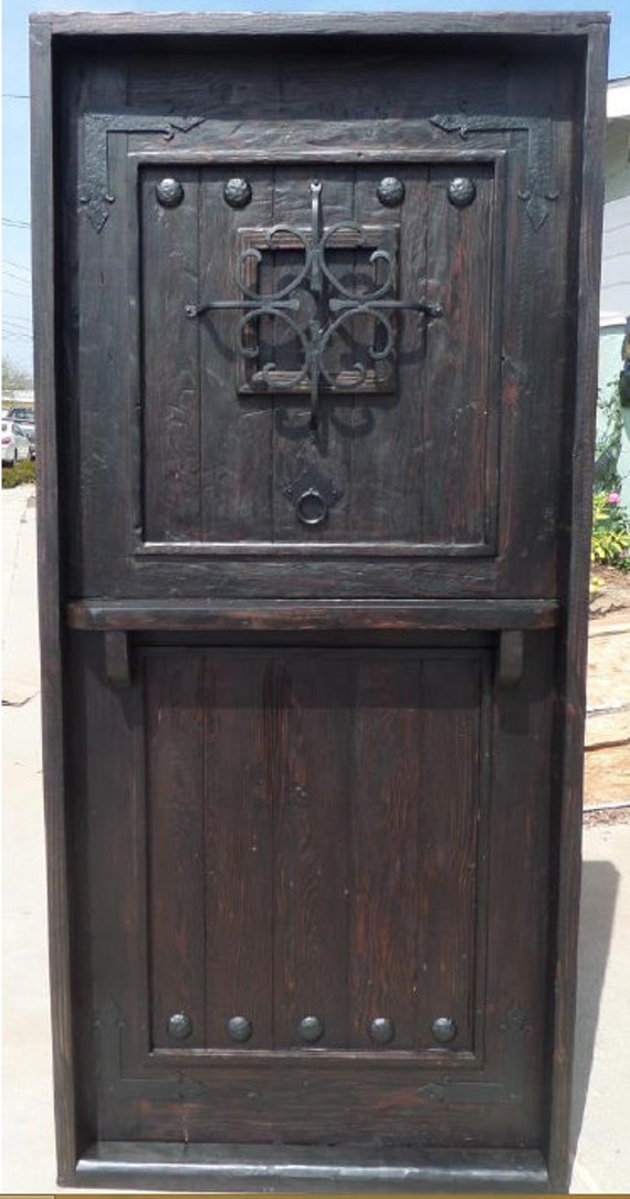 Reclaimed Lumber Rustic Dutch Door W Hard Ware Speakeasy Etsy