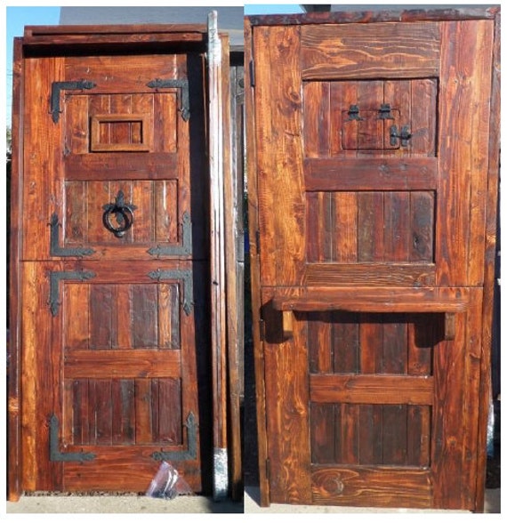Reclaimed Lumber Rustic Dutch Door W Hard Ware Speakeasy Etsy