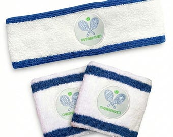Retro tenniszweetbanden | Athletic Head + polsbandjes voor heren en dames | Accessoires voor tennisbanen | Cadeau tennisspeler | Super Fly-artikelen