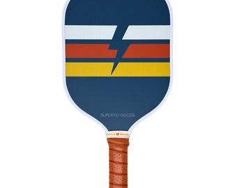 Pickleball Paddle Rackets Honeycomb Core, Fiberglass Exterior, Comfort Grip Premium & Lightweight (Retro Bolt)