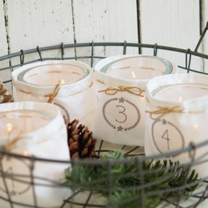 Embroidery file Advent wreath numbers 10x10 (4x4) Doodle - Embroidery pattern Noble Advent wreath numbers with leaf wreath and star