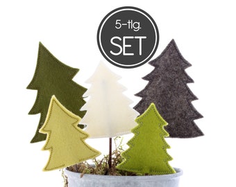 ITH Stickdatei Tannenbaum Set 10x10 - Advent Deko, Dekostecker, Blumenstecker