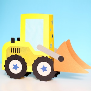 Wheel loader lantern craft template PDF - excavator lantern craft, children&#39;s lantern St Martin / Martin&#39;s lantern, table lantern, template children&#39;s lantern