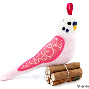 ITH Embroidery File Budgerigar 13x18 (5x7) - Parakeet Embroidery Pattern - Stuffed Bird, Pendant, Keychain, Cuddly Toy, Parrot, Stuffed Animal,