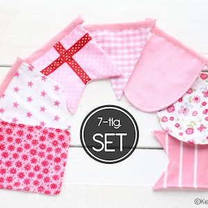 ITH embroidery file pennant chain set 13x18 - 7 pennant garland embroidery pattern