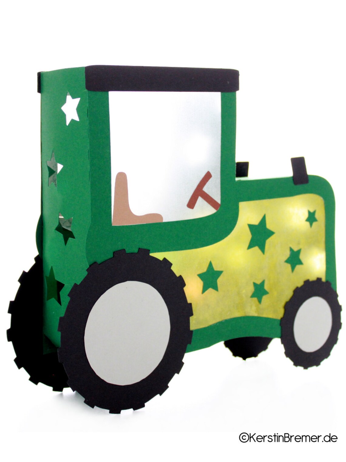 Traktor Laterne Bastelvorlage Inkl. Bastelanleitung Zum - Etsy