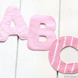ITH embroidery file letter set 18x30 (7x12) - alphabet pendant, fabric letter, ABC garland embroidery pattern