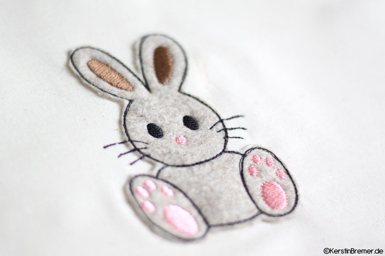 Embroidery file bunny set 10x10 4x4 Doodle application image 2