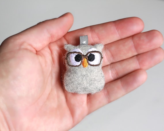 ITH Stickdatei Baby Eule mit Brille, Mini Babyeule Stickmuster