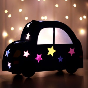 Car lantern craft template including craft instructions for download St. Martin's lantern template, craft St. Martin, lantern festival, DIY image 3