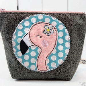 Embroidery file Flamingo 13x18 (5x7) Doodle Button Application