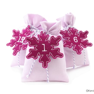 ITH embroidery file advent calendar numbers snowflake | Advent Calendar Numbers Pendants In the Hoop Embroidery Patterns for Embroidery Machines